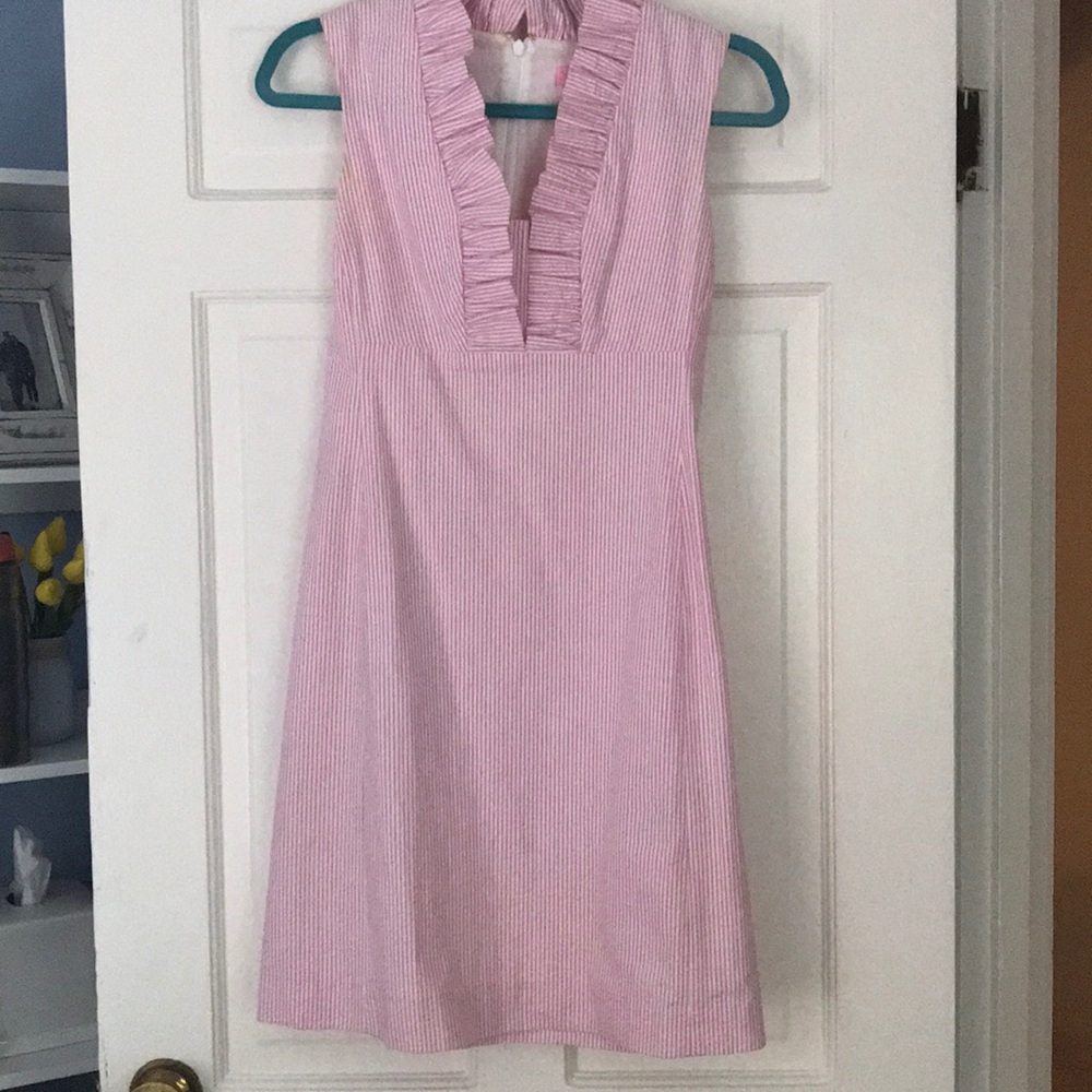 Pink Lilly Pulitzer seersucker dress